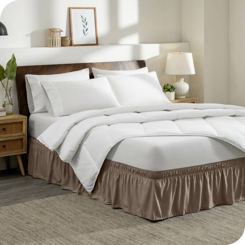 Bare Home Adjustable Wrap Around Bed Skirt