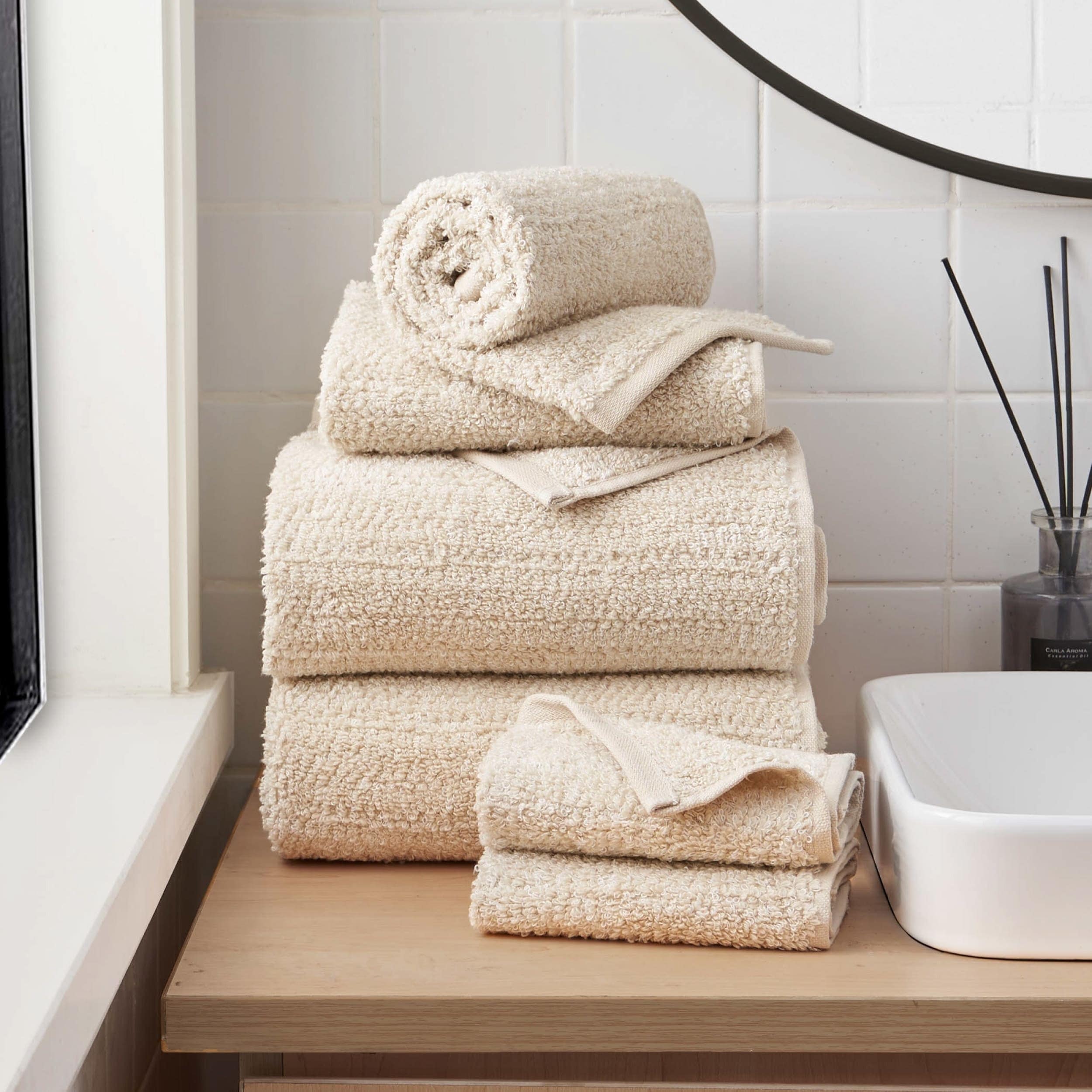 Lucky Brand Cotton Boucle Premium 6 Piece Bath Towel Set 2 Bath towels 2 Hand towels 2 Washcloths 28 x54 16 x26 12 x12 On Sale Bed Bath Beyond 40716809