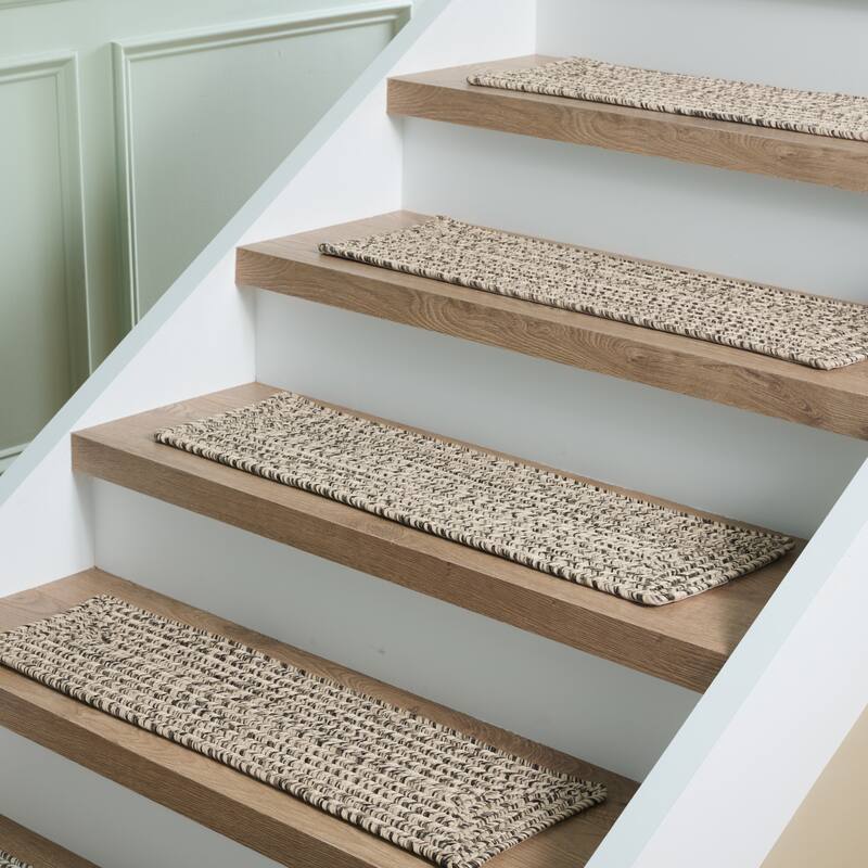 SAFAVIEH Zyta Handmade Braided Stair Treads - Non-Slip Stair Rugs for Hallways & Entryways
