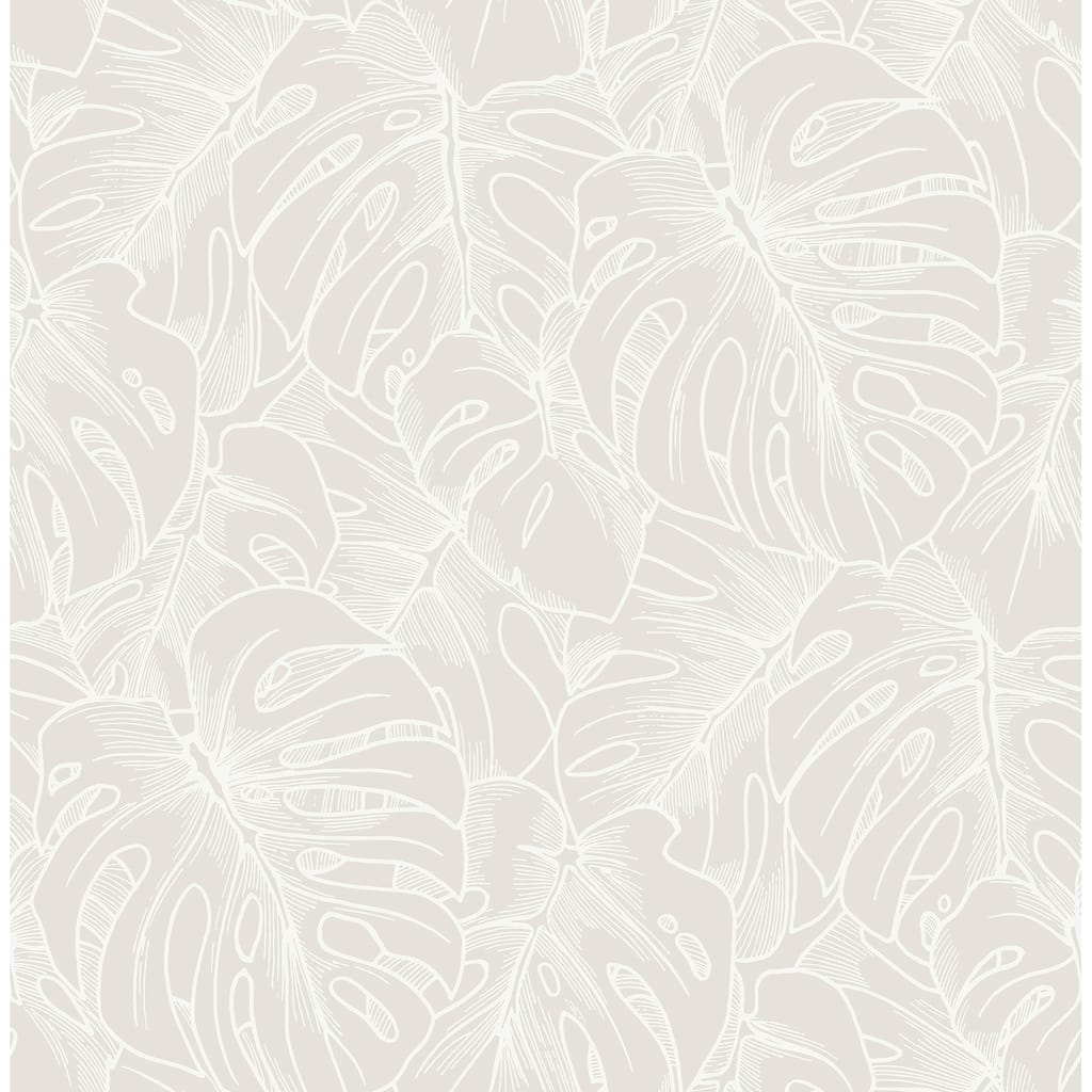 Scott Living Borneo White Peel and Stick Wallpaper