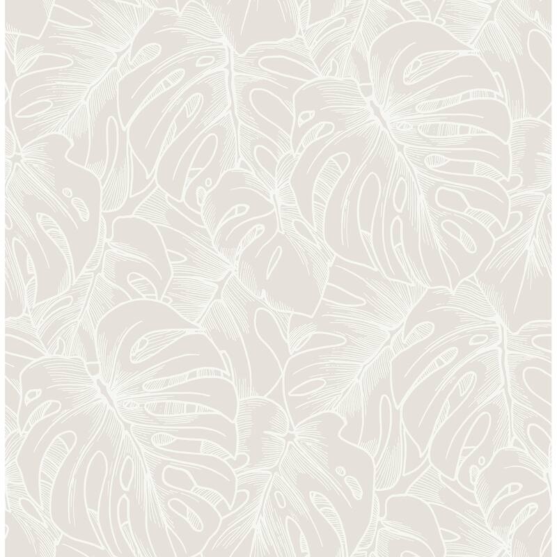 Scott Living Borneo White Peel and Stick Wallpaper