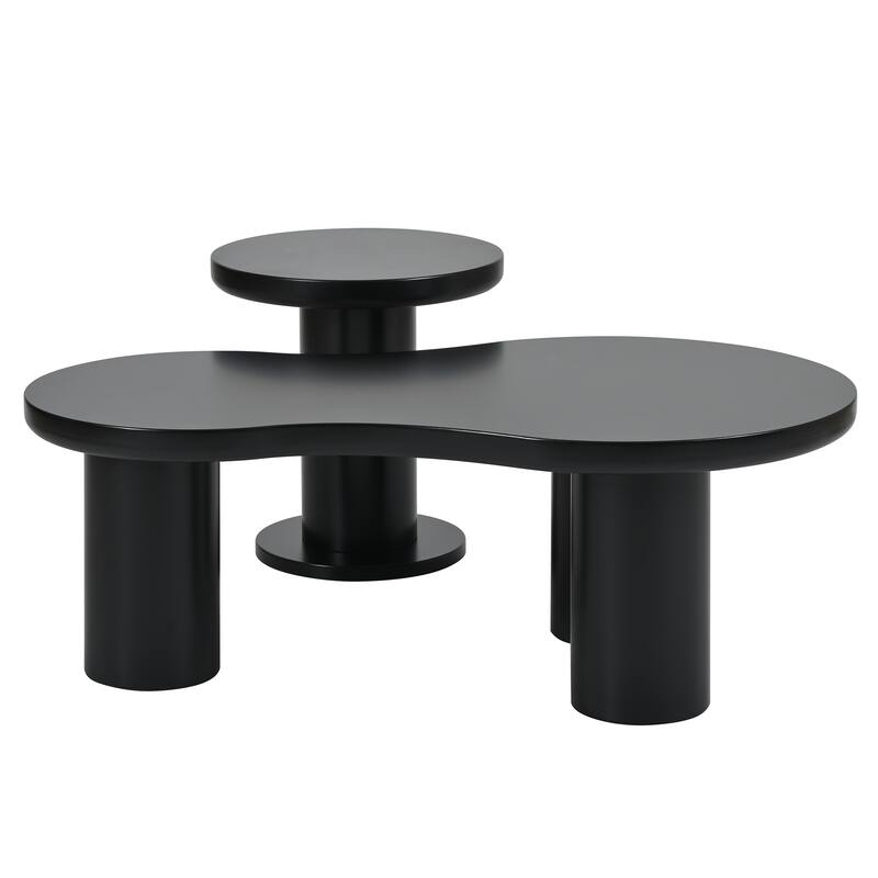 Easy Assembly Nesting Coffee Table Set of 2