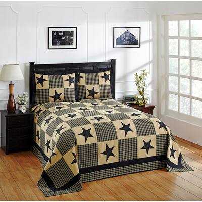 Better Trends Star Printed Americana Design 100% Cotton Bedspread Set
