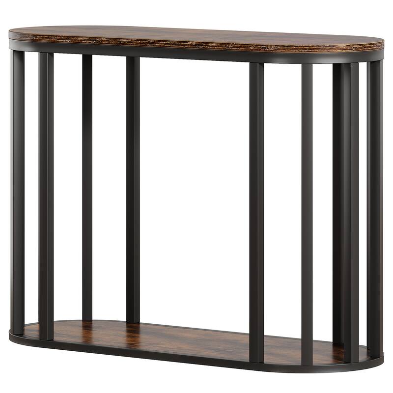 2-Tier End Table with Storage, Side Table Nightstand with Shlef, Bedside Table for Living Room, Bedroom