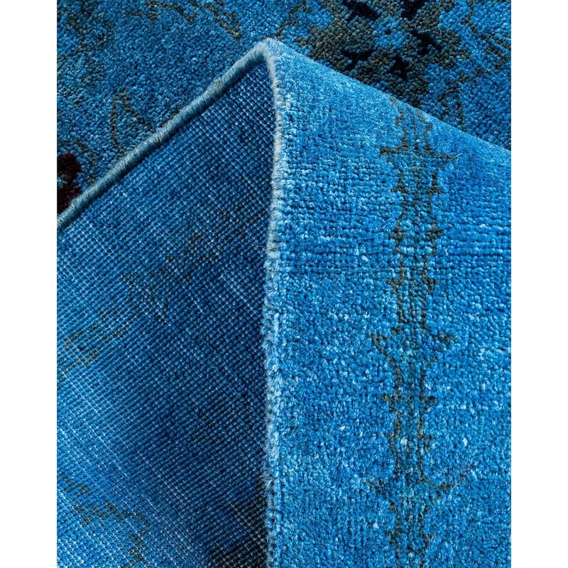 Contemporary Overdyed Wool Hand Knotted Area Rug - 2' 6" x 4' 3"