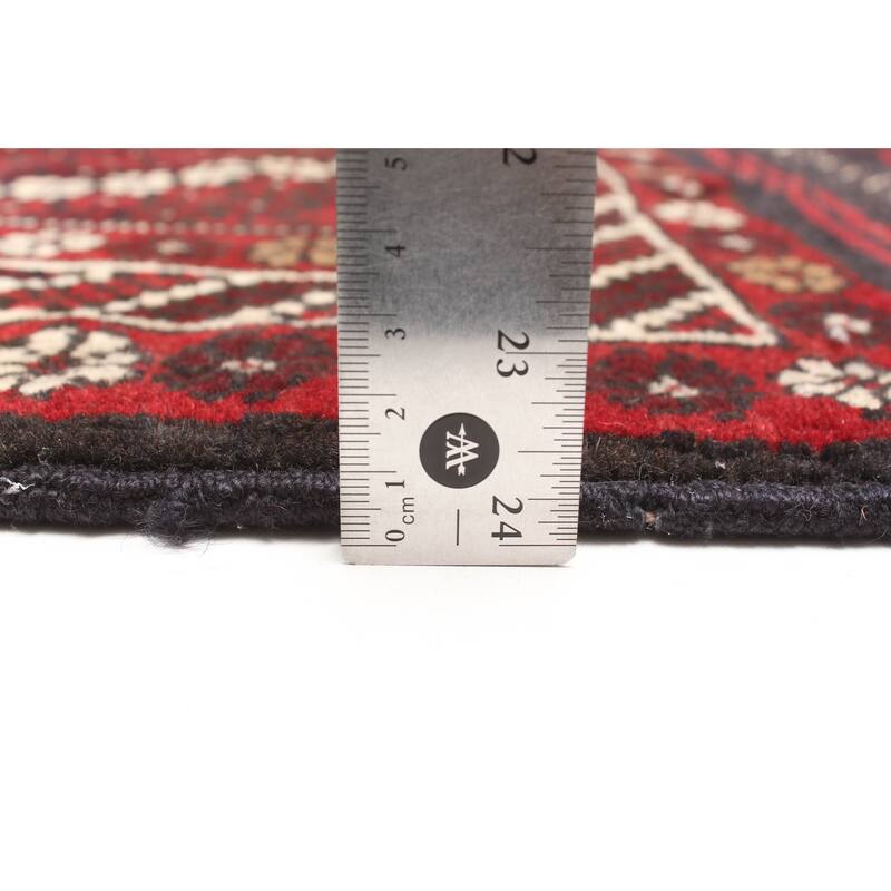 ECARPETGALLERY Hand-knotted Teimani Red Wool Rug - 3'3 x 5'0