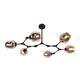 Belladepot Modern Full-angle Adjustable Chandelier with Smoked Glass Shades
