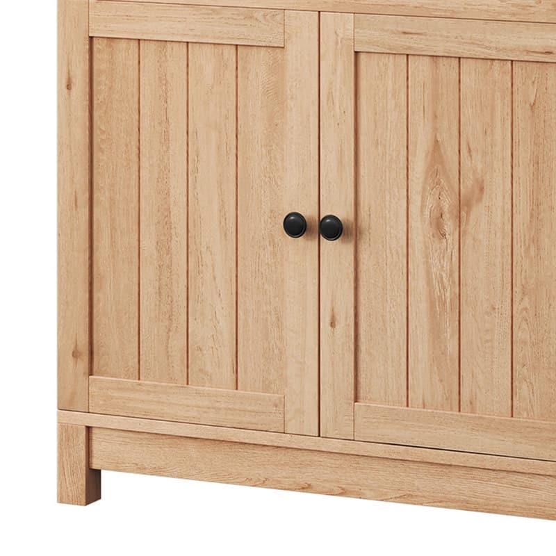 Moasis 71" Tall Farmhouse Arched Kitchen Pantry with Large Drawers And Adjustable Shelves