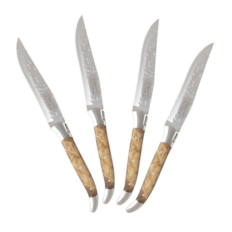 French Home Laguiole Connoisseur Olivewood Handle BBQ Steak Knives - On  Sale - Bed Bath & Beyond - 33641129