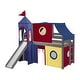 preview thumbnail 57 of 117, JACKPOT Prince & Princess Low Loft Twin Bed, Ladder Slide Tent & Tower