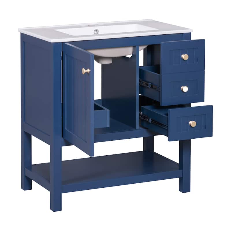 Bathroom Vanity Cabinet with Ceramic Sink