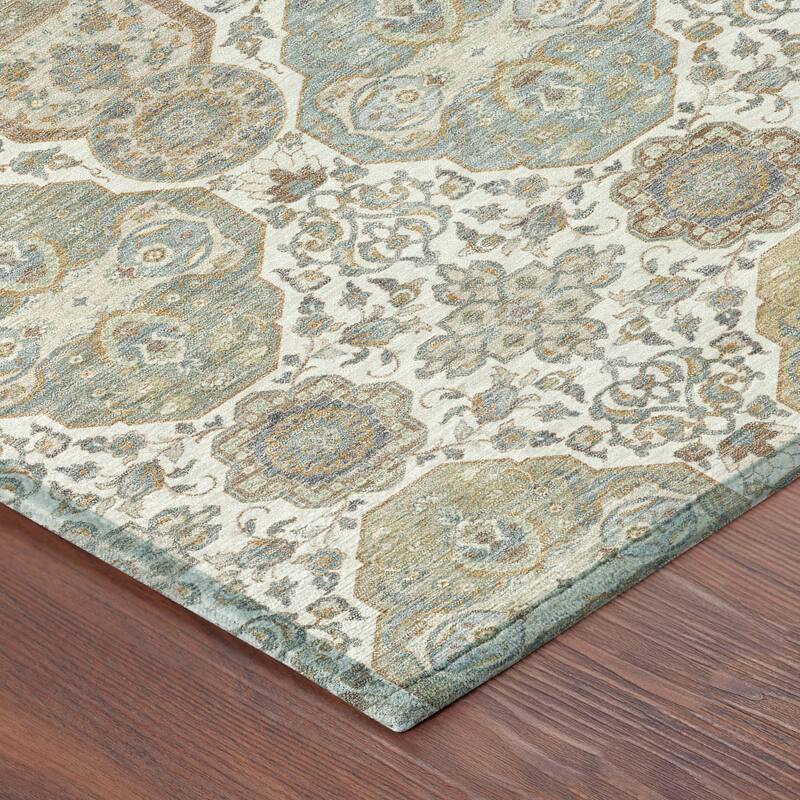 Machine Washable Indoor/ Outdoor Traditional Tracey Chantille Rug