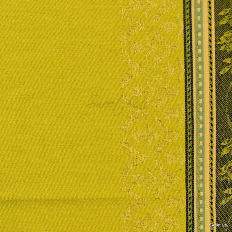 Wipeable Stain Resistant French Floral Croix Jacquard Tablecloth