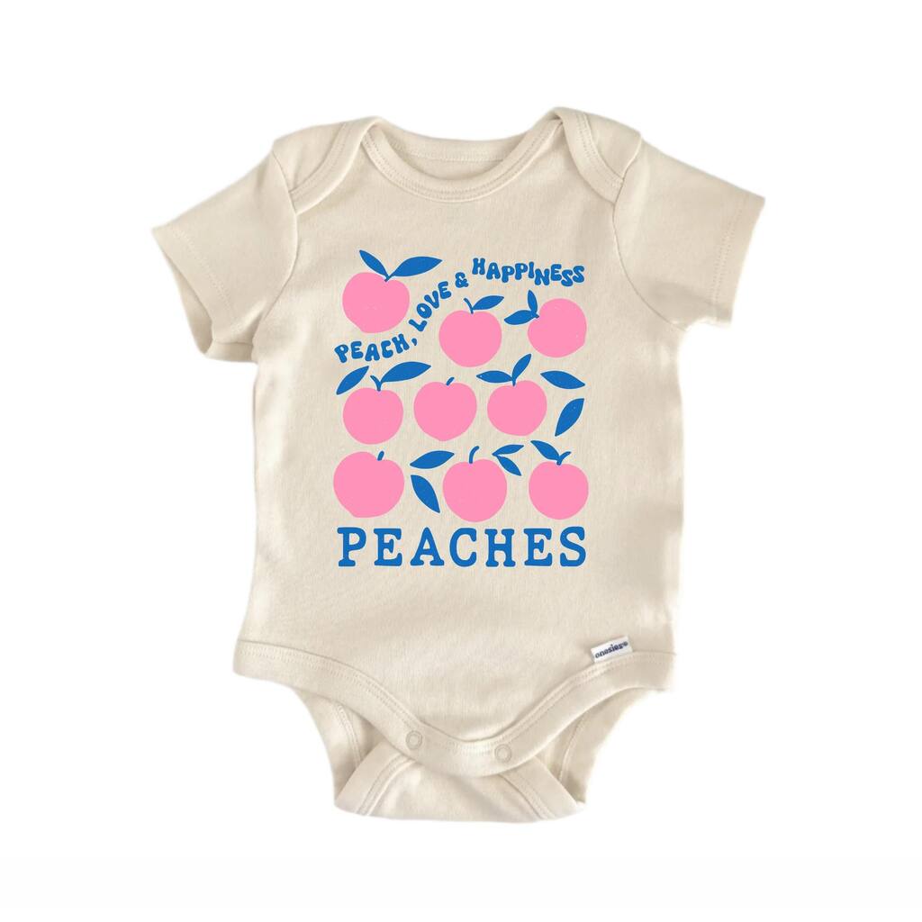 Peaches Fruit Retro - Baby Bodysuit
