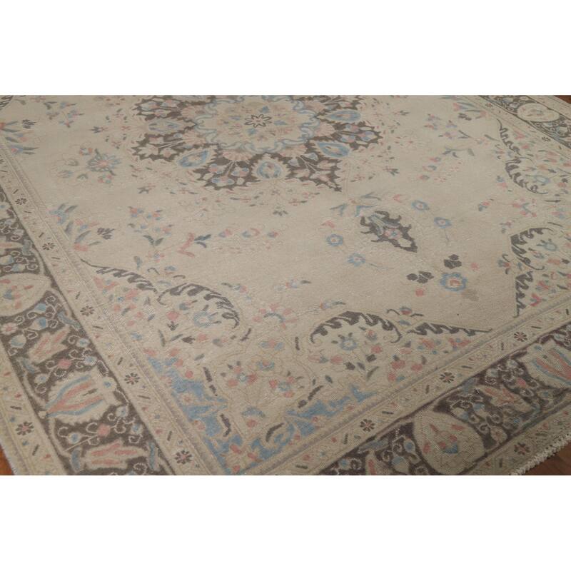 Floral Tabriz Persian Area Rug Handmade Traditional Wool Carpet - 8'3"x 10'10"