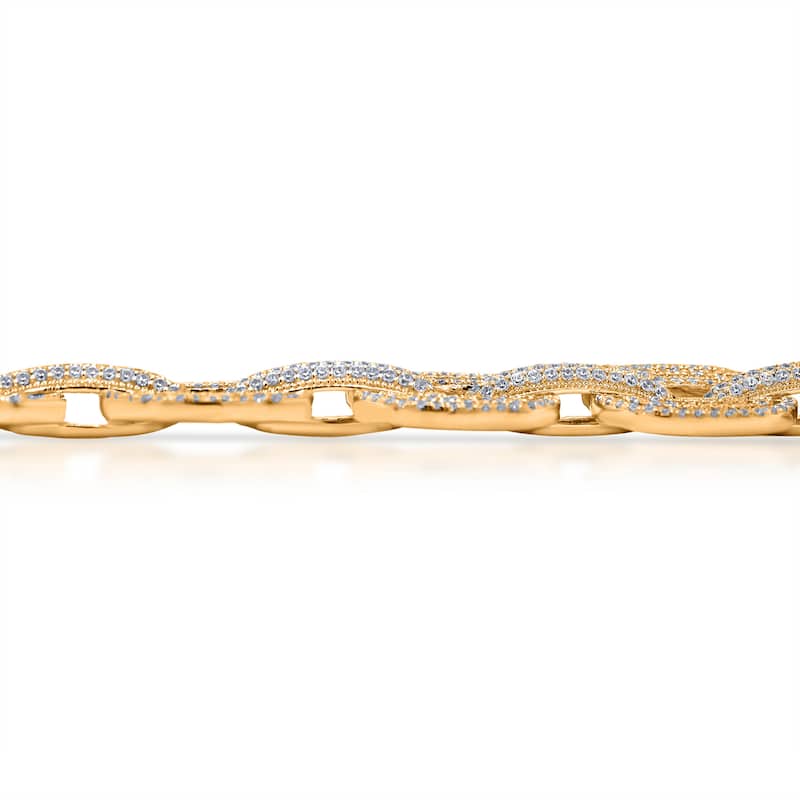 6 Cttw Natural Diamond 14KT Yellow Gold Bracelet