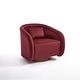 preview thumbnail 11 of 29, Swivel Accent Chair, 360-degree Swivel Barrel Chair with Velvet Fabric Upholstery, Comfy Pumpkin-Shaped Swivel Chair