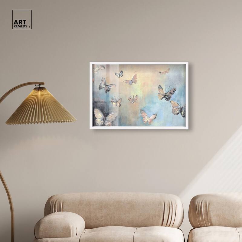 Textured Butterflies I Shadowbox by Art Remedy