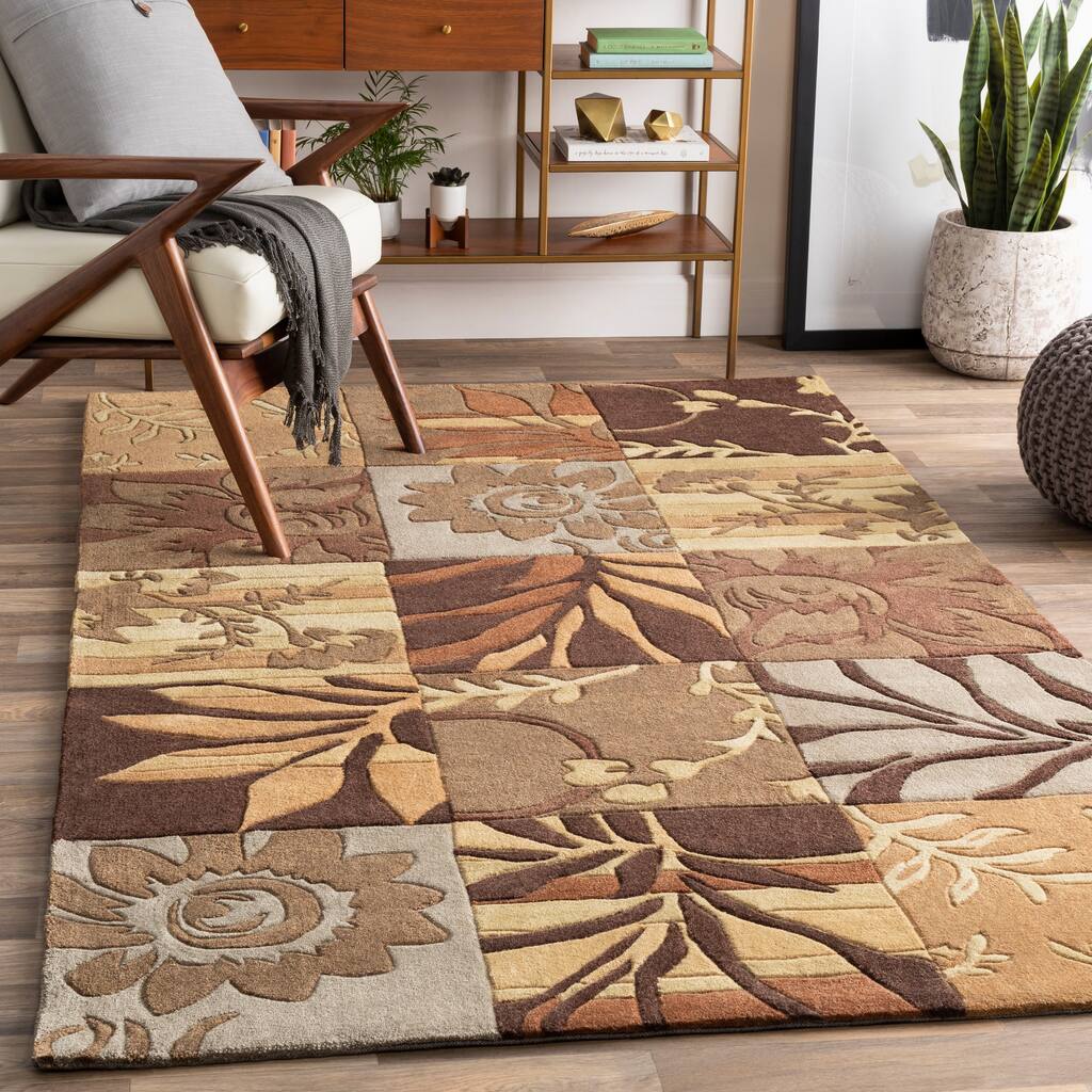 Hand-Tufted Floral Transitional Area Rug