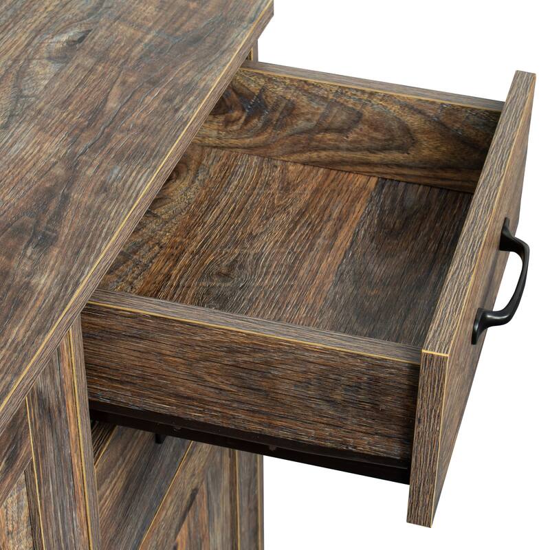 Modern Wood Buffet Sideboard with 2 doors&1 Storage and 2drawers