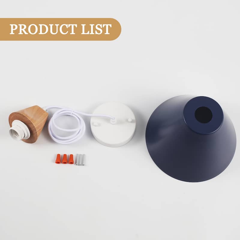 Farmhouse Pendant Light Fixture with Wood and Metal for Kitchen, Hallway,Living Room