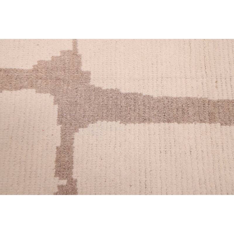 ECARPETGALLERY Hand-knotted Pak Finest Marrakesh Cream Wool Rug - 8'11 x 12'0