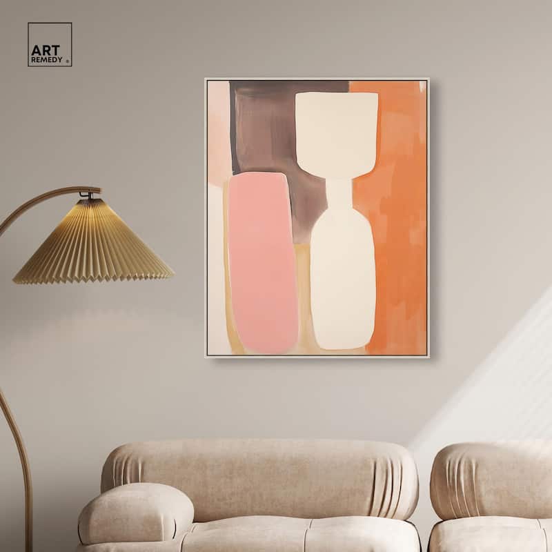 Peach Echoes I Canvas by Art Remedy