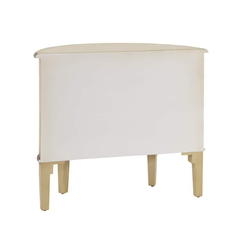 Christopher Knight Home - Maribelle Vintage Hand-Painted Half Moon Accent Cabinet with Floral Design and Gold Trim
