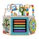 preview thumbnail 9 of 10, Teamson Kids Preschool Play Lab 7-in-1 Large Wooden Activity Station, Natural - 15.71" L x 16.1" W x 16.1" H