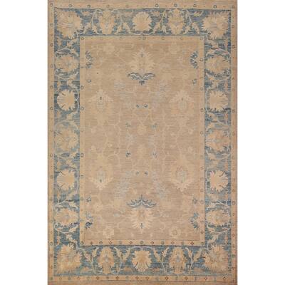 Oushak Turkish Area Rug Handmade Vegetable Dye Wool Carpet - 8'0" x 11'2"