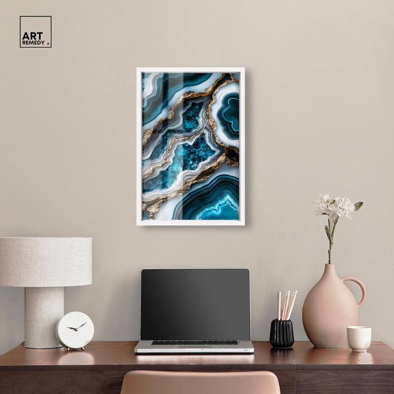 Teal Tides Treasure II Shadowbox by Art Remedy