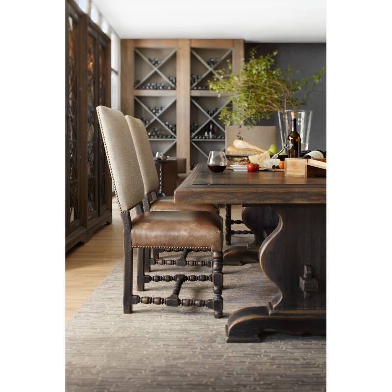 Hooker Furniture Bandera 122" Long Rustic Elegant Dining Table from
