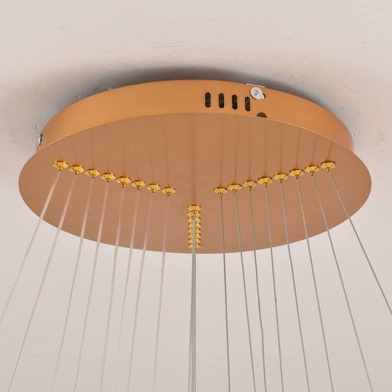 Modern 8 Ring Led Chandelier, Foyer Chandeliers, Large Chandeliers for High Ceilings