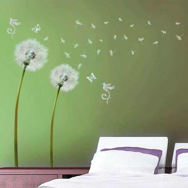 Walplus Wall Sticker White Dandelion Flower DIY Art Home Decor Decal. Opens flyout.