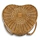 preview thumbnail 2 of 5, Curata Heart Picnic Basket with Ivory Lining and Deluxe Service For Two
