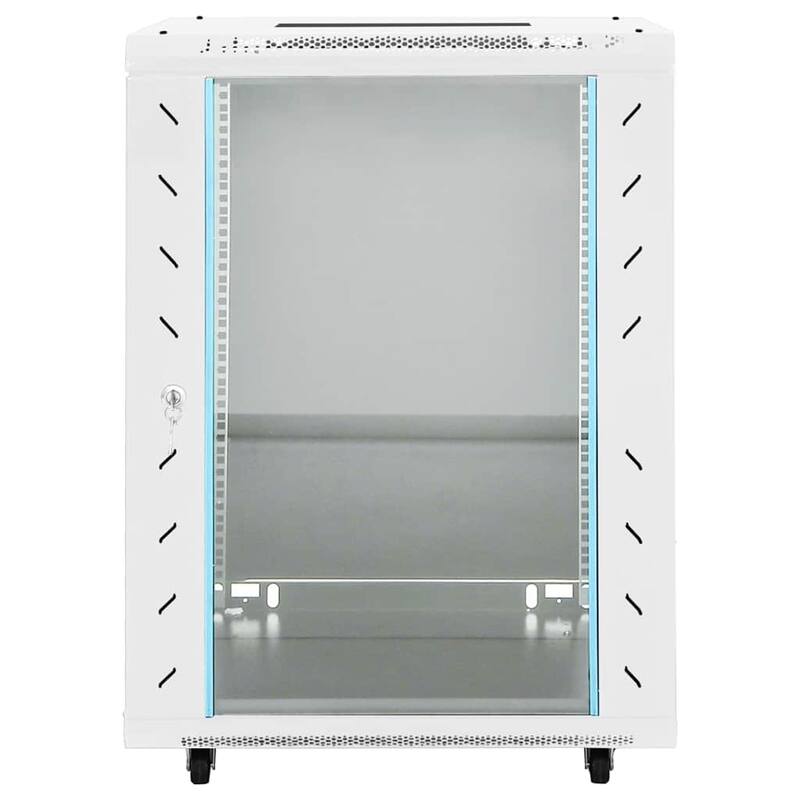 vidaXL 15/18U Network Cabinet 19" IP20 Gray/Black 23.6" x 17.7/23.6" x 33.9/39.4"