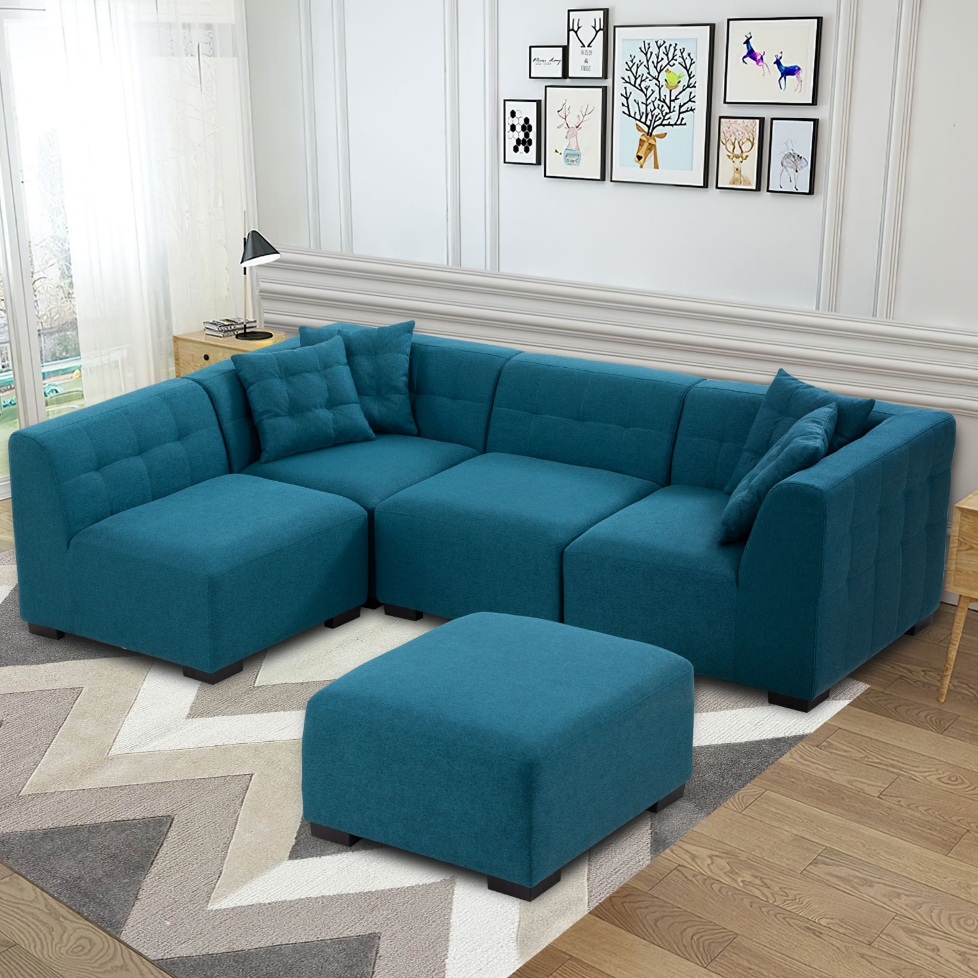Large deals tufted sectional