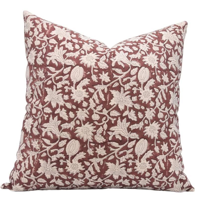 Fabdivine Cotton Decorative Block print pillow Cover - Pillow Covers - 22" x 22"