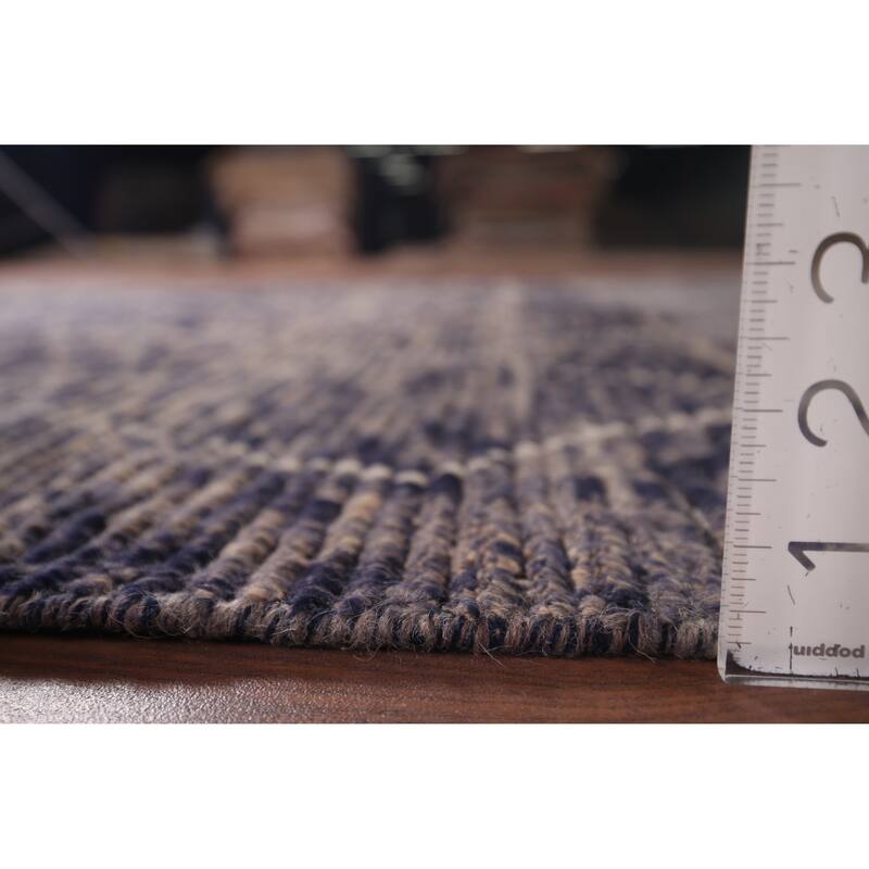 All-Over Trellis Moroccan Area Rug Hand-Knotted Wool Carpet - 4'10"x 9'1"