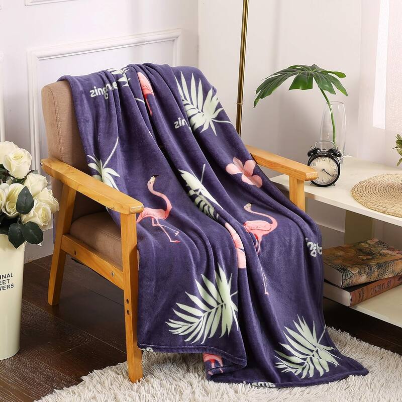 Home Essentials by Décor&More Tropical Plush Throw