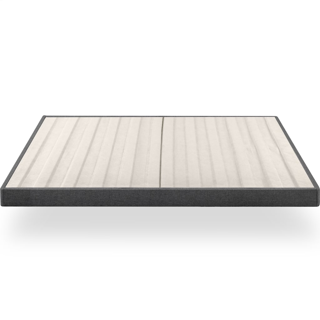 Priage by ZINUS Upholstered Metal and Wood Box Spring, 4 Inch Mattress Foundation