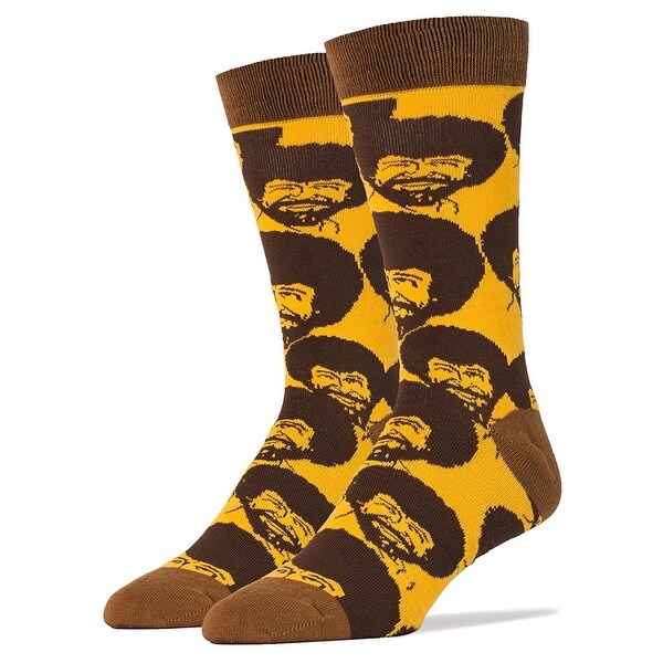Bob Ross Flash Mob Women's Crew Socks - Brown