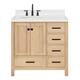 Option Oak / Carrara White Quartz Top / Matte Black