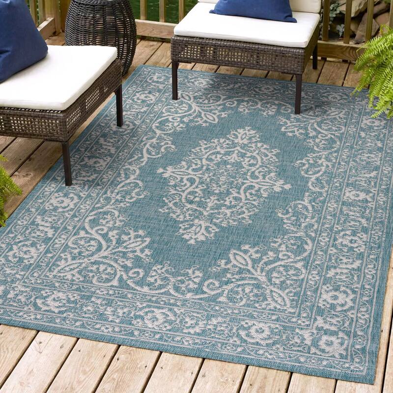 JONATHAN Y Tuscany Filigree Indoor/Outdoor Area Rug