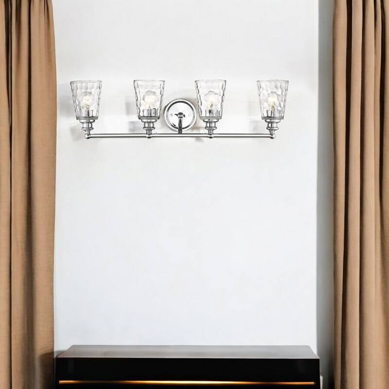 Modern Transitional Hardwired Wall Light with Reversible Mount and Clear Glass Shade LED Compatible