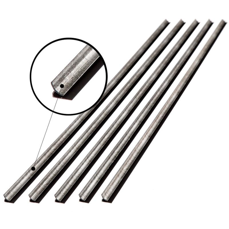 FASÄDE 47 in. Decorative Vinyl Inside Corner Trim Crosshatch Silver (5 Pack) - 5 Pack