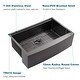 preview thumbnail 2 of 3, YASINU Stainless Farmhouse Apron Front Kitchen Single Bowl Sink - 33" W x 22" D