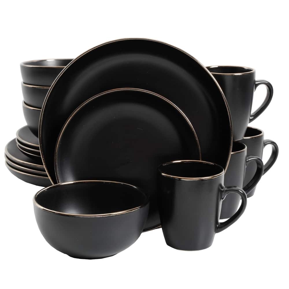 Gibson Home Rockaway Gold 16-Piece Dinnerware Set