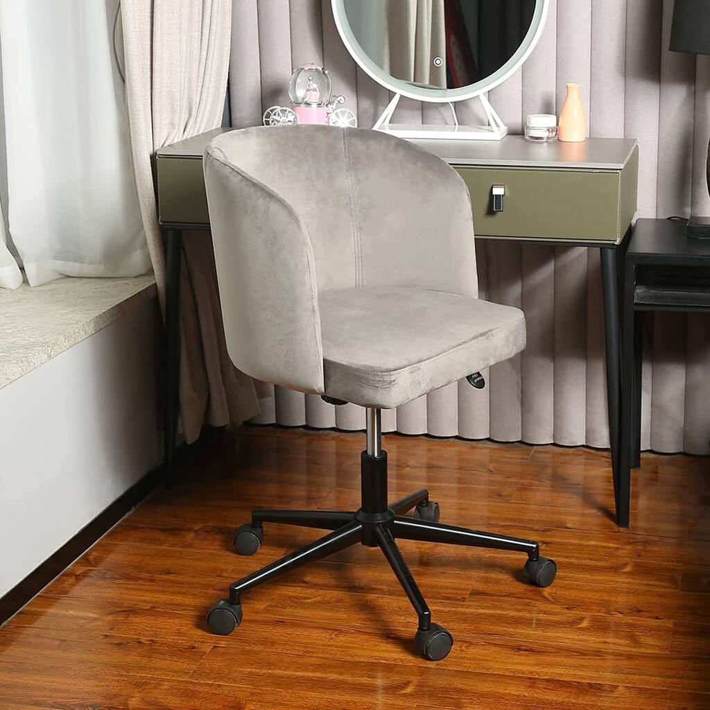 Home Office Desk Chair Swivel Computer Chair - Comfortable Accent Chair for Desk, Soft Padded Velvet Swivel Chair - N/A