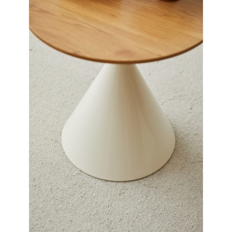 Modern Round Double Cone Design Coffee Table, Set of 2